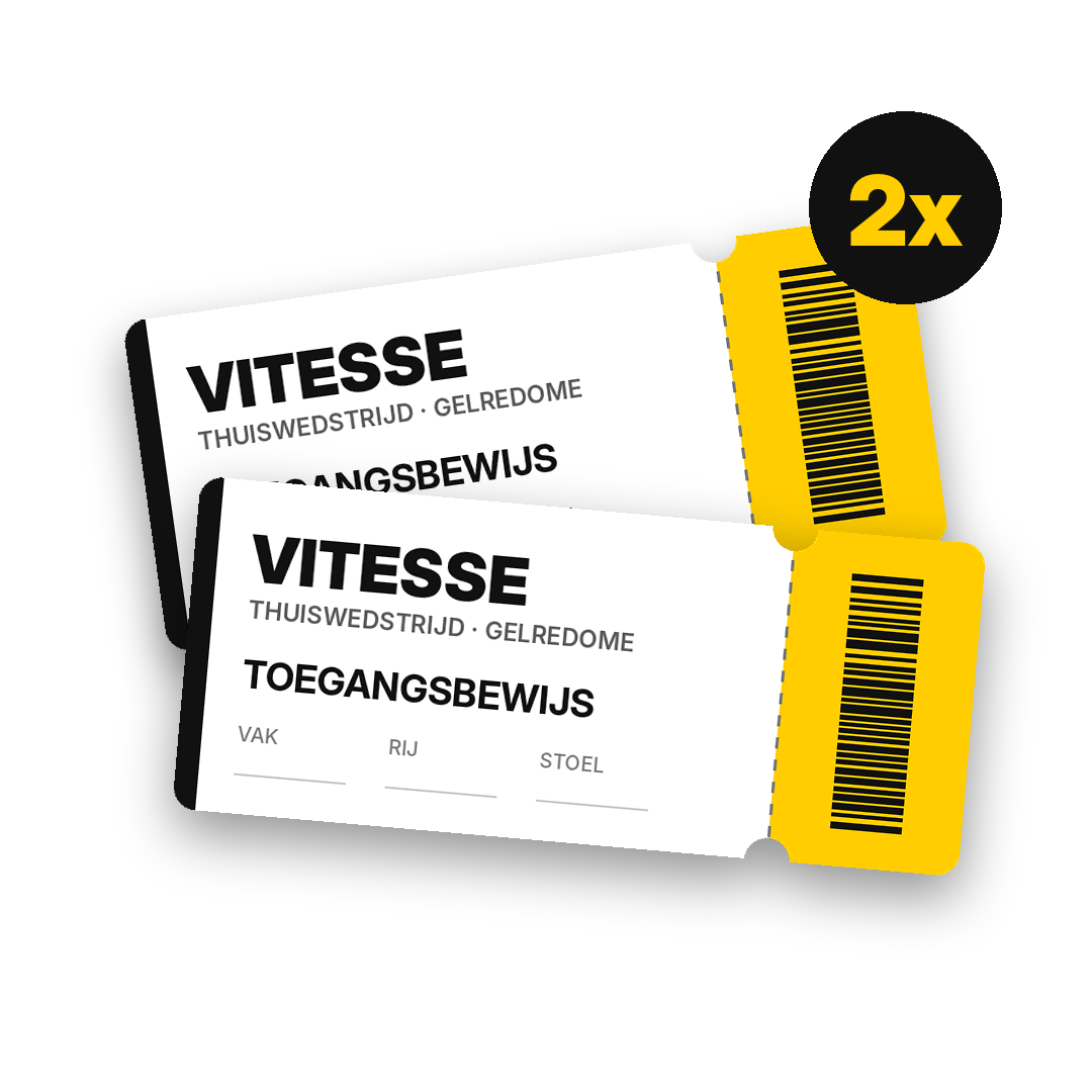 2 kaartjes thuiswedstrijd